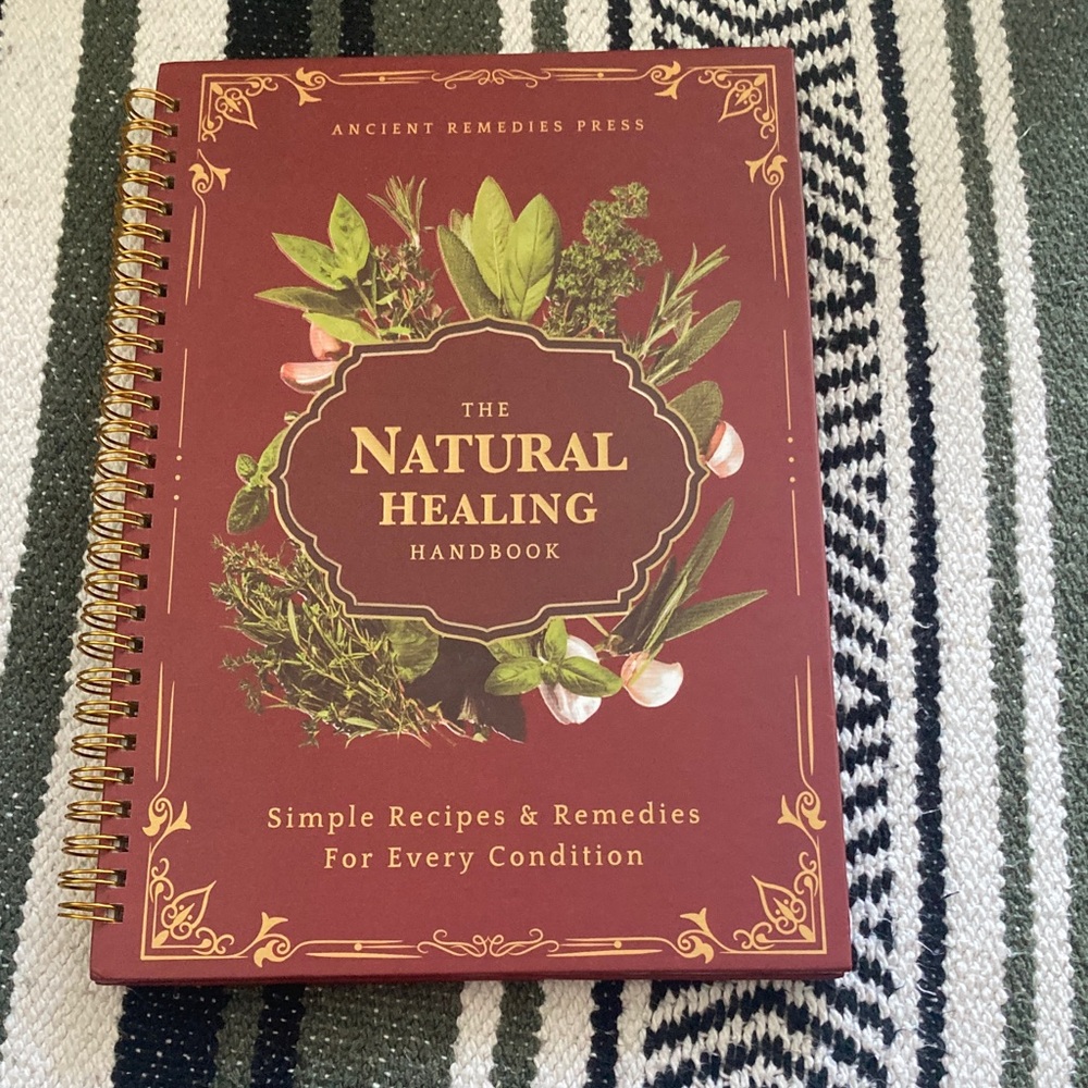 The Natural Healing Handbook Spiral Notebook - Red